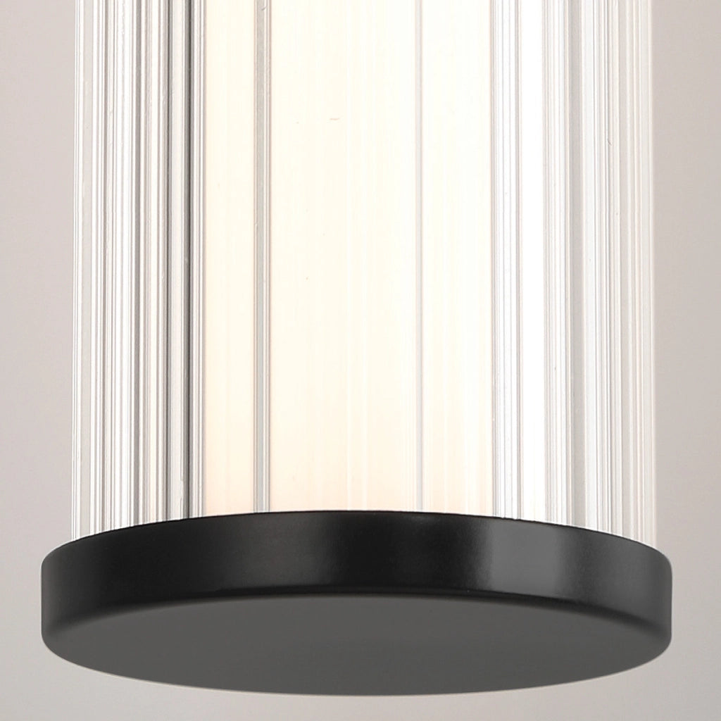 Applique LED esterna Fayton nera 54cm 21,6W IP44 3000K