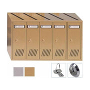 Silmec 31-705 SC7V Casellario Postale Verticale per Interni 5 Posti Acciaio Zincato colore Argento