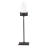 Perpetua Lampada da tavolo ricaricabile a LED senza fili, altezza elevata, design in alluminio pressofuso, colore Nero, sistema batteria modulare