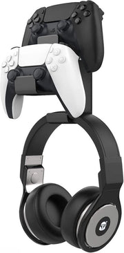Supporto per controller - Supporto per gamepad - Utilizzo senza mani - Nero - Supporto per cuffie - Adatto a tutte le console - Progettazione universale
