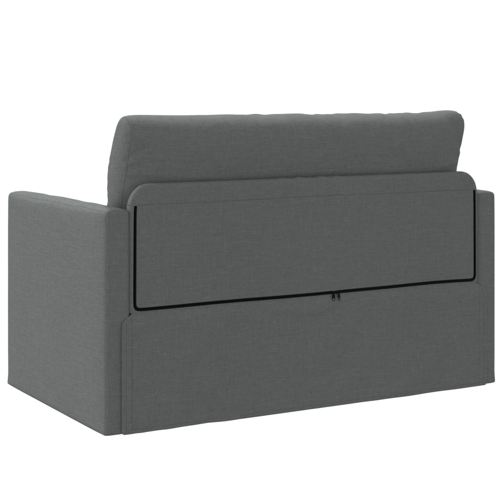 Divano letto a pavimento 2 in 1 Grigio scuro 124x71x78 cm Tessuto