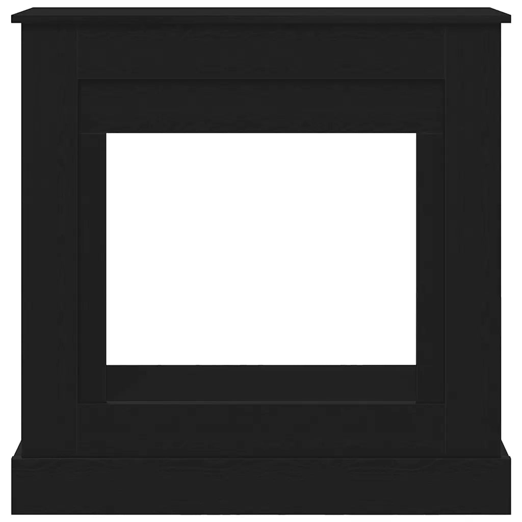 Cornice per Camino Rovere Nero 90x30x90 cm in Truciolato 865984