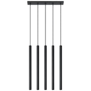 Lampadario Velino 5 luci nero in metallo Pure Lume PU.0472