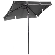 Ombrellone da Giardino 2x1.25 m Palo Ø28 mm in Alluminio Inclinabile Grigio Scuro