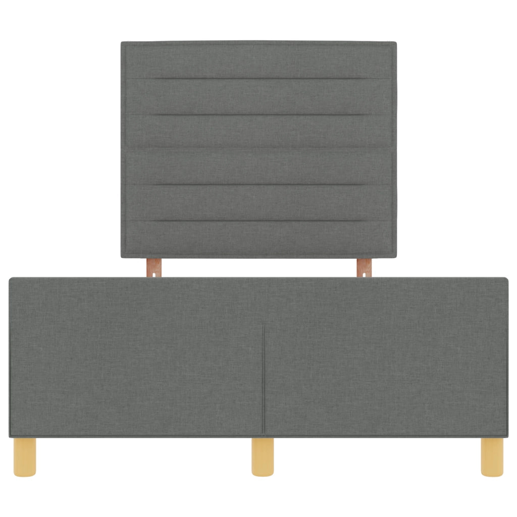 Struttura Letto in Tessuto Grigio Scuro 120x190 cm