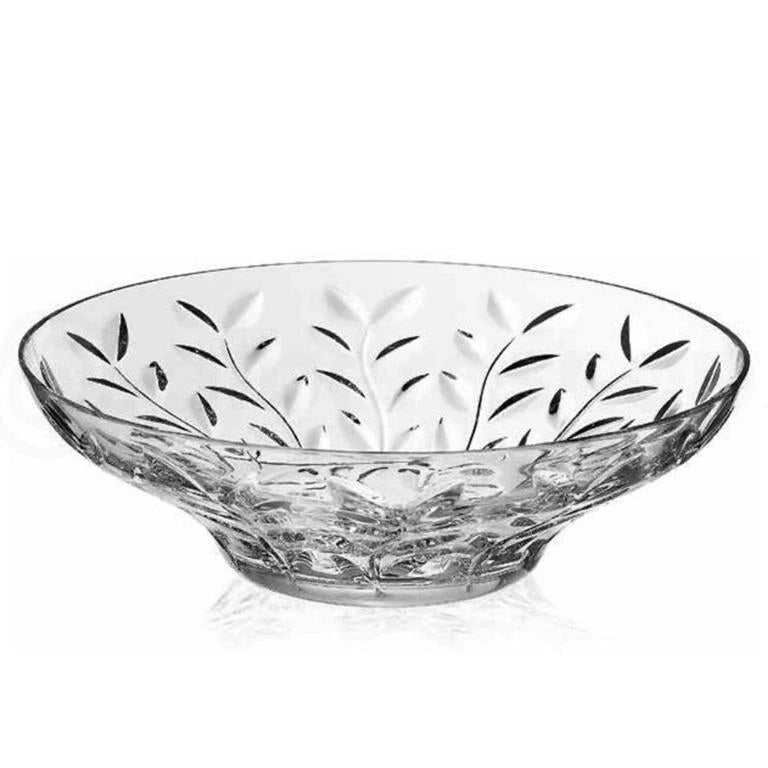 Centrotavola Tondo Senza Piede Laurus in Vetro 31 cm RCR