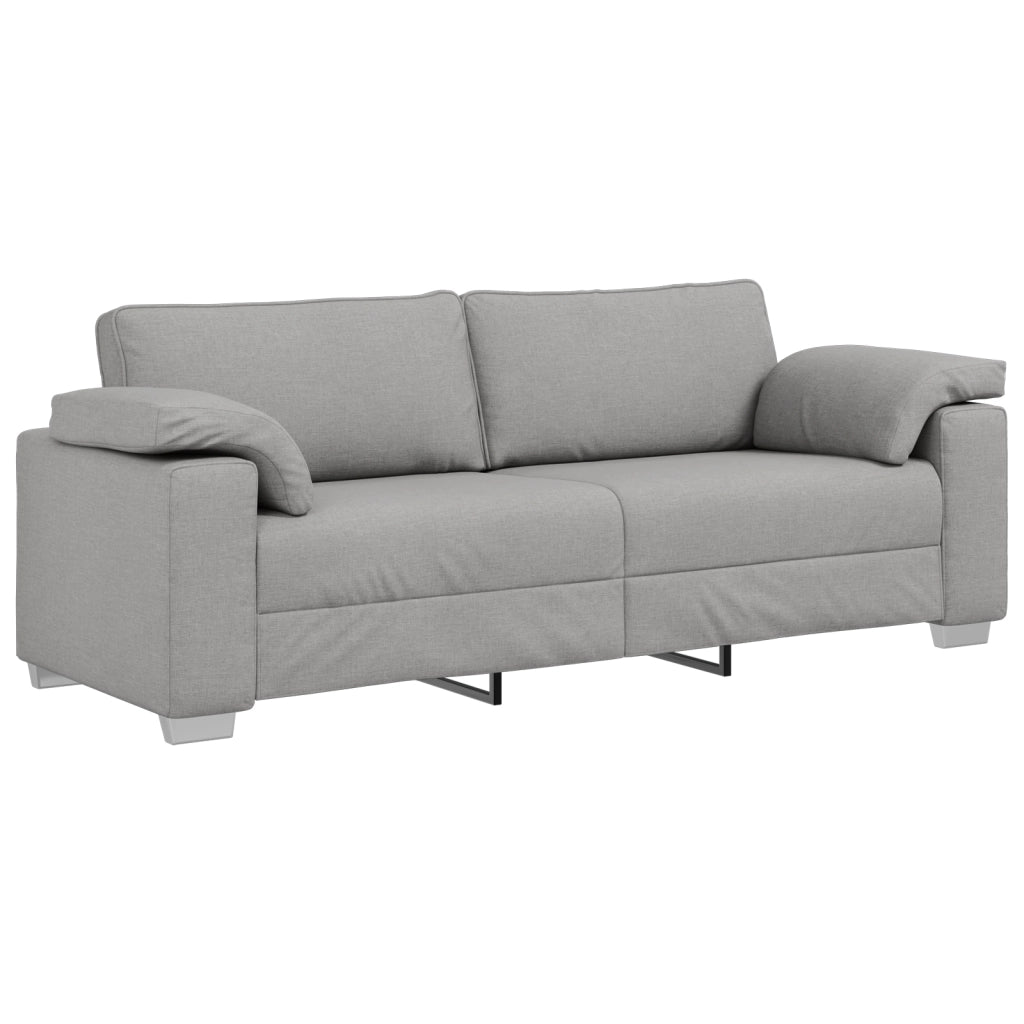 Set divano 2 pezzi con cuscini grigio chiaro