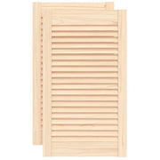 Ante con Design a Lamelle 2 pz 69x39,4 cm in Legno di Pino CFW8749417