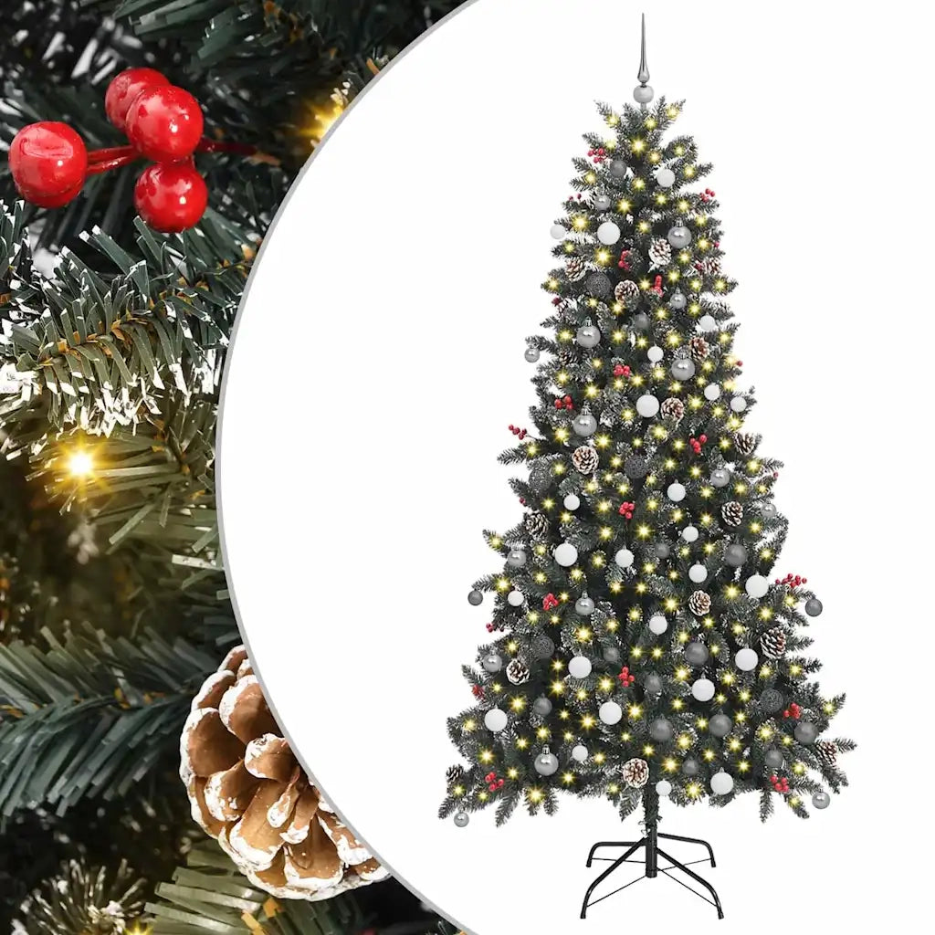 Albero di Natale artificiale con 300 LED Verde 240 cm 3395903