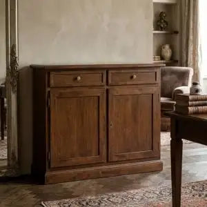 Credenza madia buffet in legno arte povera 2 ante mod Martini noce scuro
