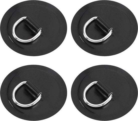 Accessori per Paddleboard con Anello D - per Barche Inflabili in PVC - 4 Pezzi - Senza Adesivo - 105 cm - Nero