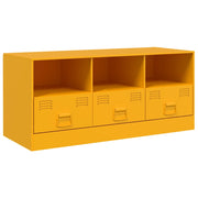 Mobile TV | Armadietto TV | Mobile Porta TV Giallo Senape 99x39x44 cm in Acciaio