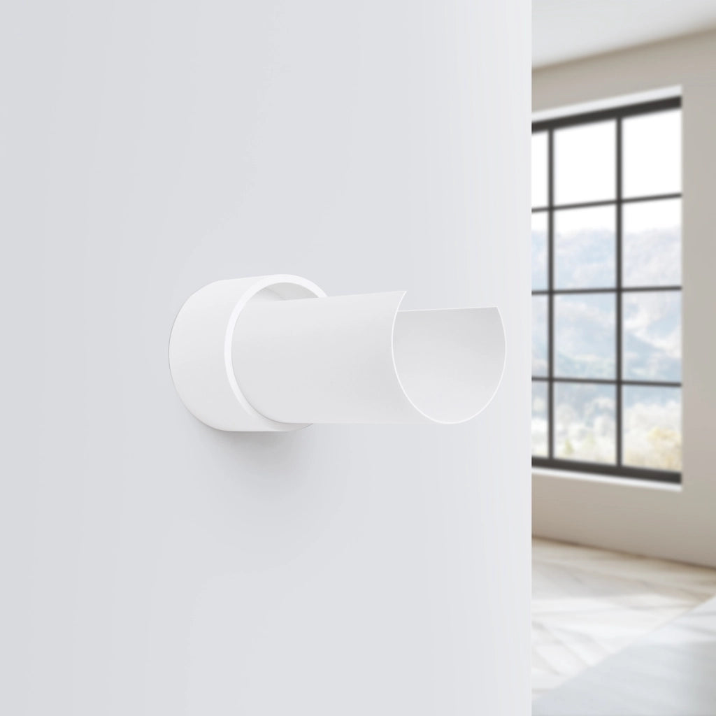 Applique moderna bianca tonda orientabile E27 Pure Lume