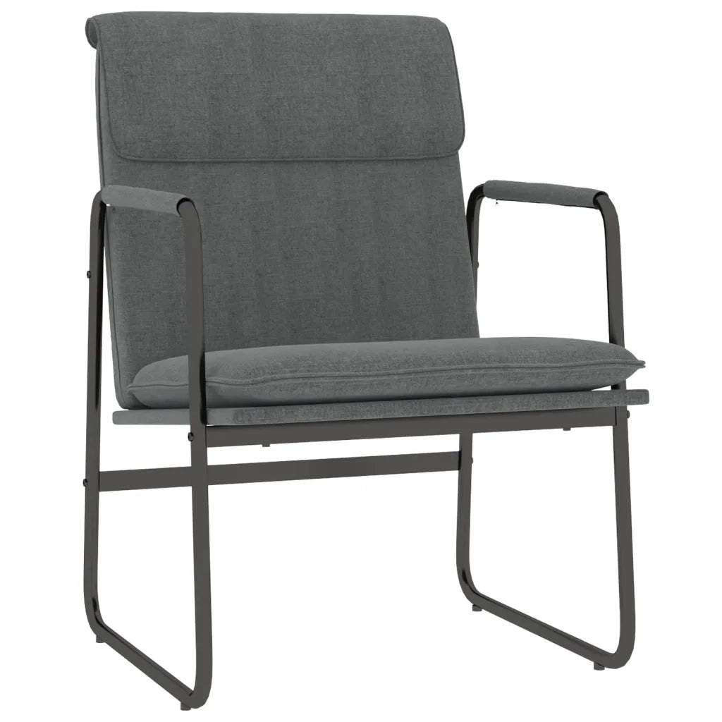 Sedia Lounge Grigio Scuro 55x64x80 cm in Tessuto cod mxl 14916