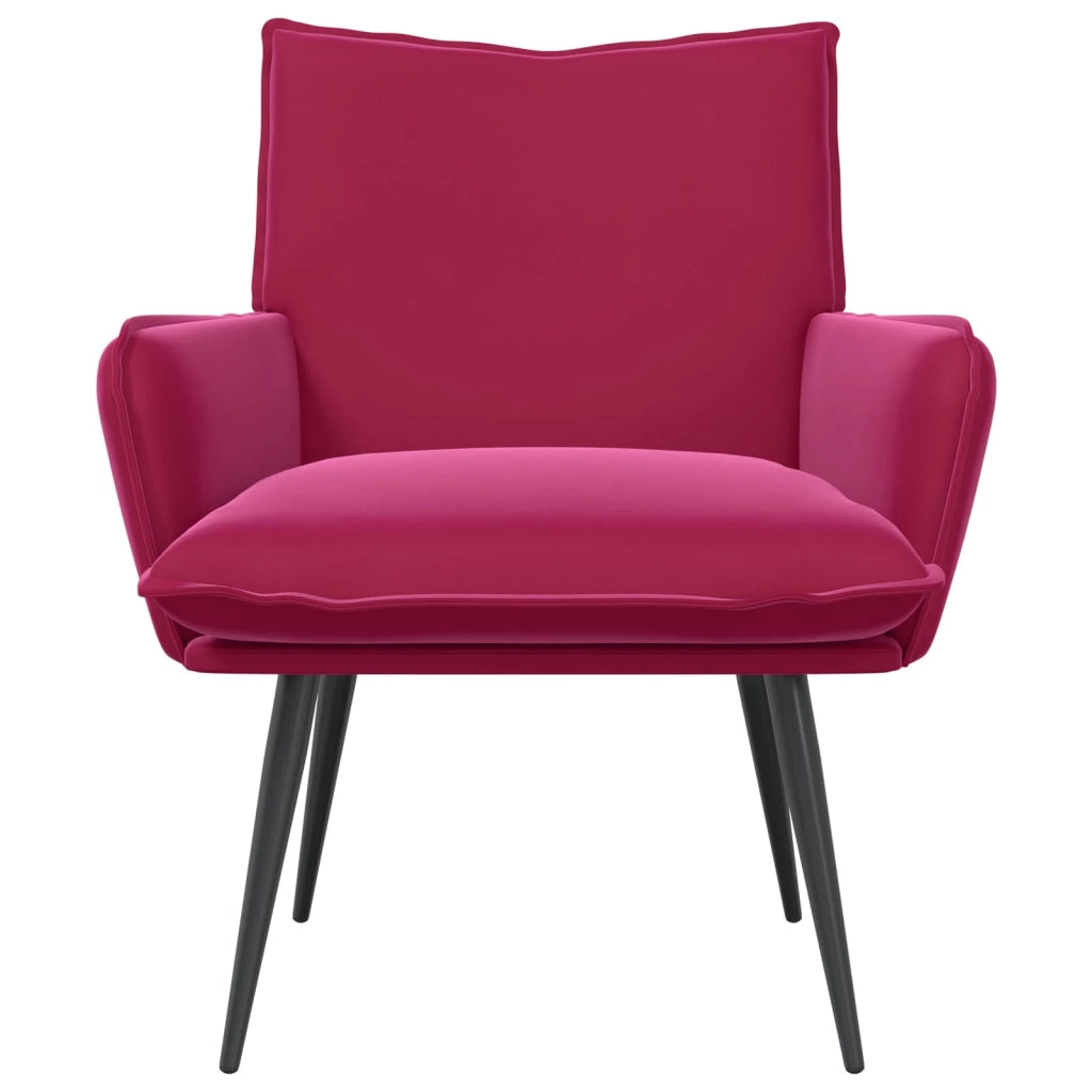 Poltrona Rosso Vino Velluto 42047728