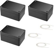 Scatola di connessione impermeabile IP66 nera box elettronica per distribuzione accessori elettrici esterni contenitore in plastica 3 pezzi 100 x 68 x 50 mm