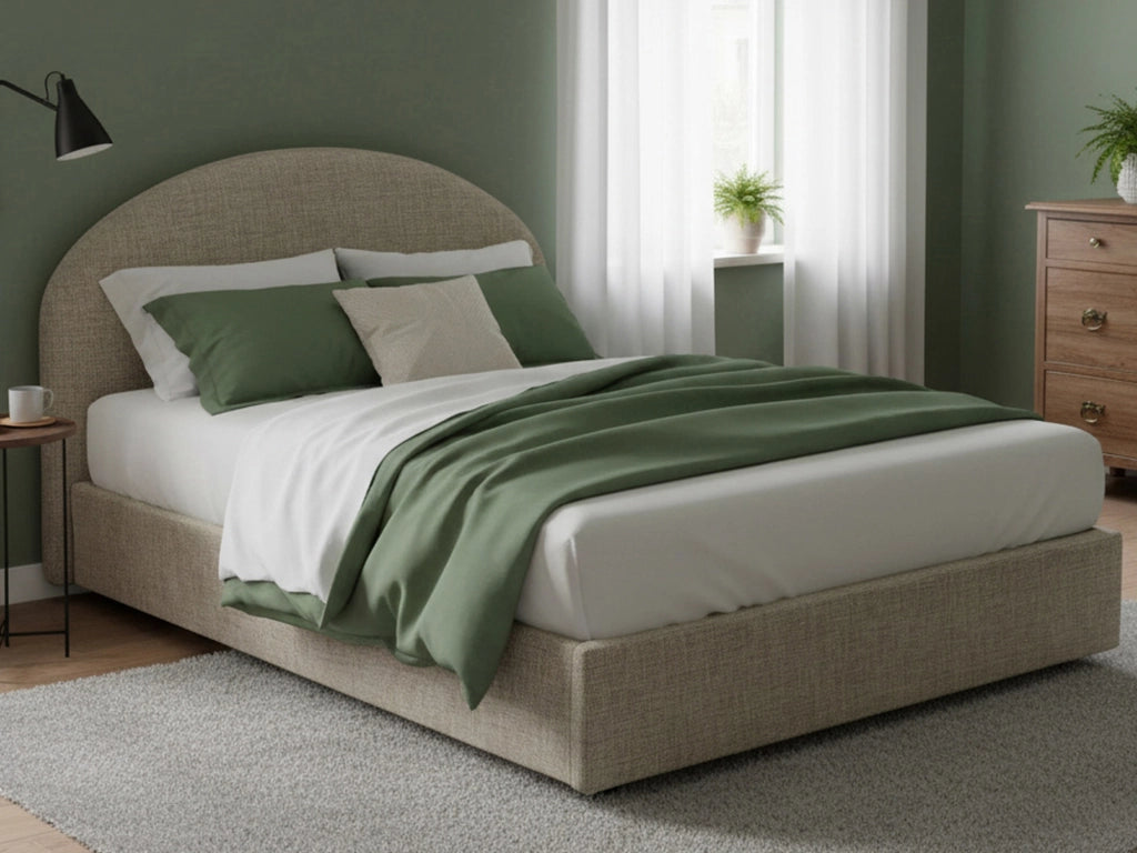 Letto Matrimoniale Archivio, Letto Matrimoniale Sfoderabile Made in Italy, Grigio Tortora\