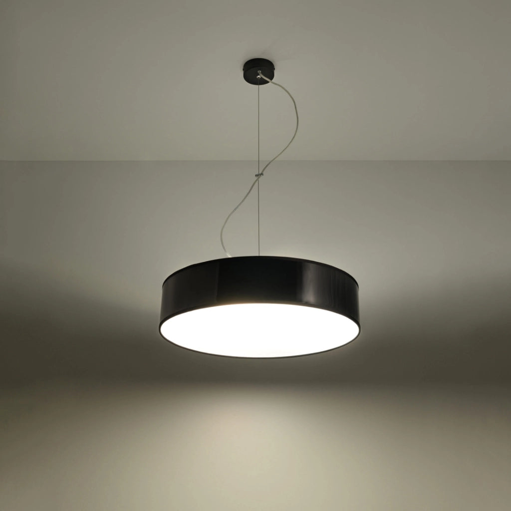 Lampadario moderno PIAZZA 45cm nero 3xE27 Pure Lume