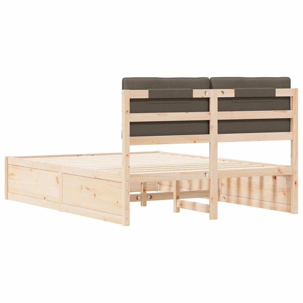 Letto con Testiera Rivestita Talpa 140 x 200 cm Pino massello 3398232