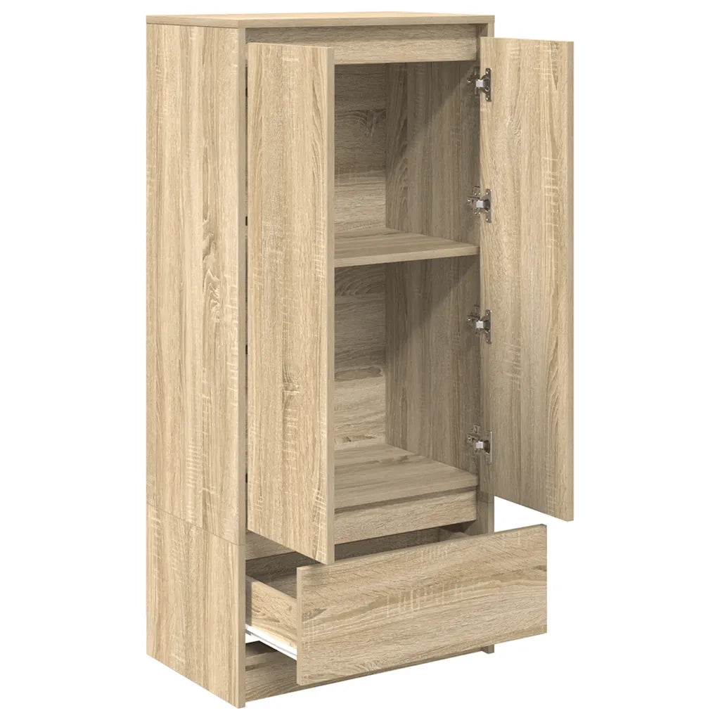 Elegante mobile contenitore 55,5 x 34 x 119,5 cm con pratico cassetto e design moderno in legno ingegnerizzato rovere Sonoma 02_0051710