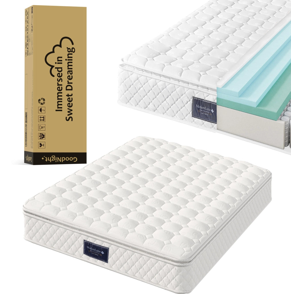 Letto matrimoniale 140x200 cm in lino grigio con LED; USB Type-C; contenitore e materasso