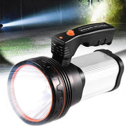Lanterna oplaadbaar a LED alta potenza 8000 lumen 6000 mAh super luminosa impermeabile esterno spot led portatile (argento)