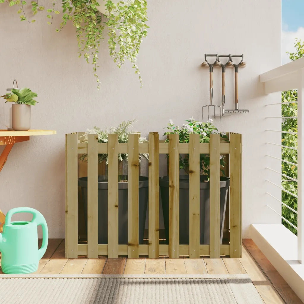 Fioriera da Giardino Recinzione 100x50x70 cm in Pino Impregnato 832486