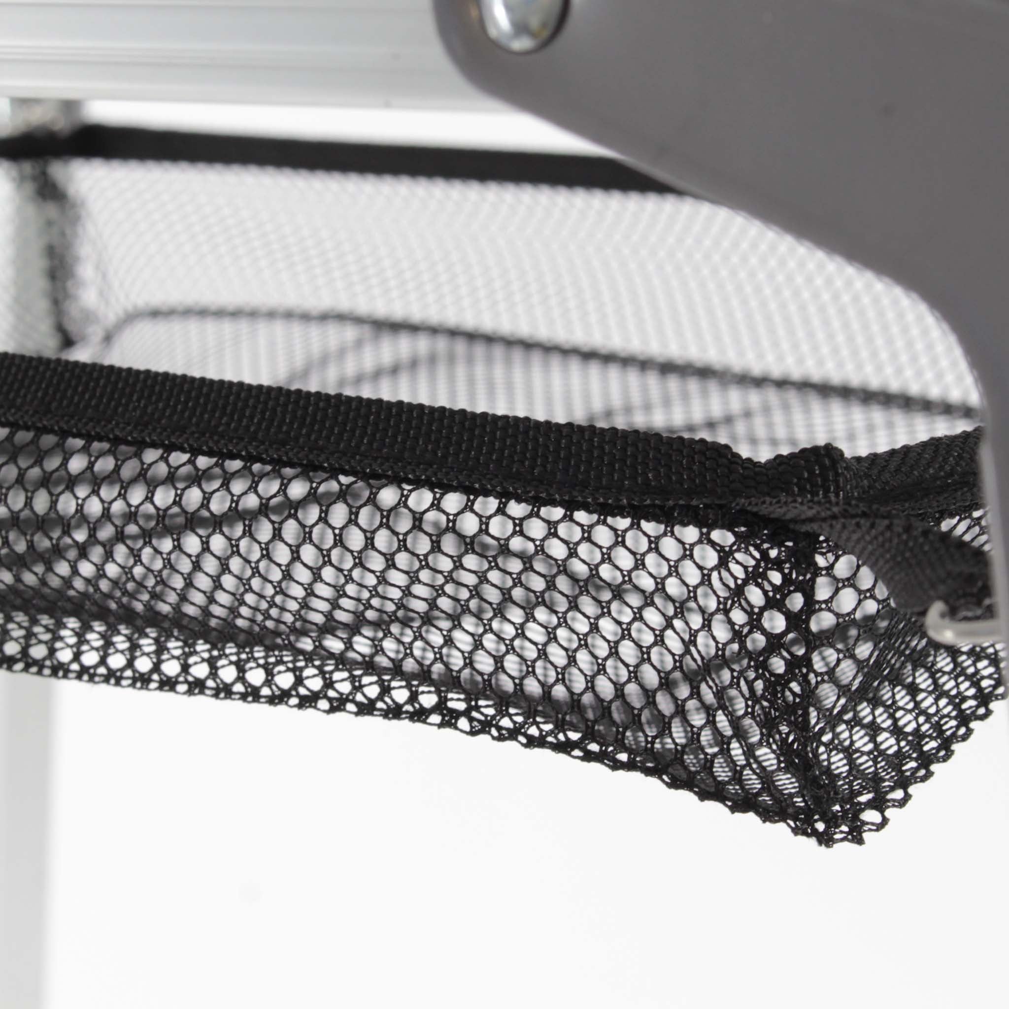 Tavolo da campeggio pieghevole e multifunzione grigio 90x53cm in alluminio