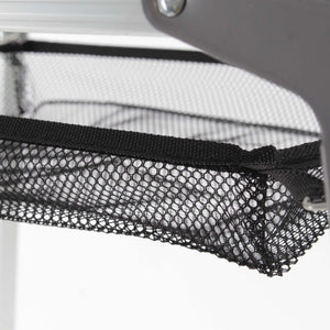 Tavolo da campeggio pieghevole e multifunzione grigio 90x53cm in alluminio