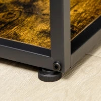 Mobile Libreria a 7 Livelli in Legno e Acciaio Stile Industriale, 83x34x180 cm, Marrone