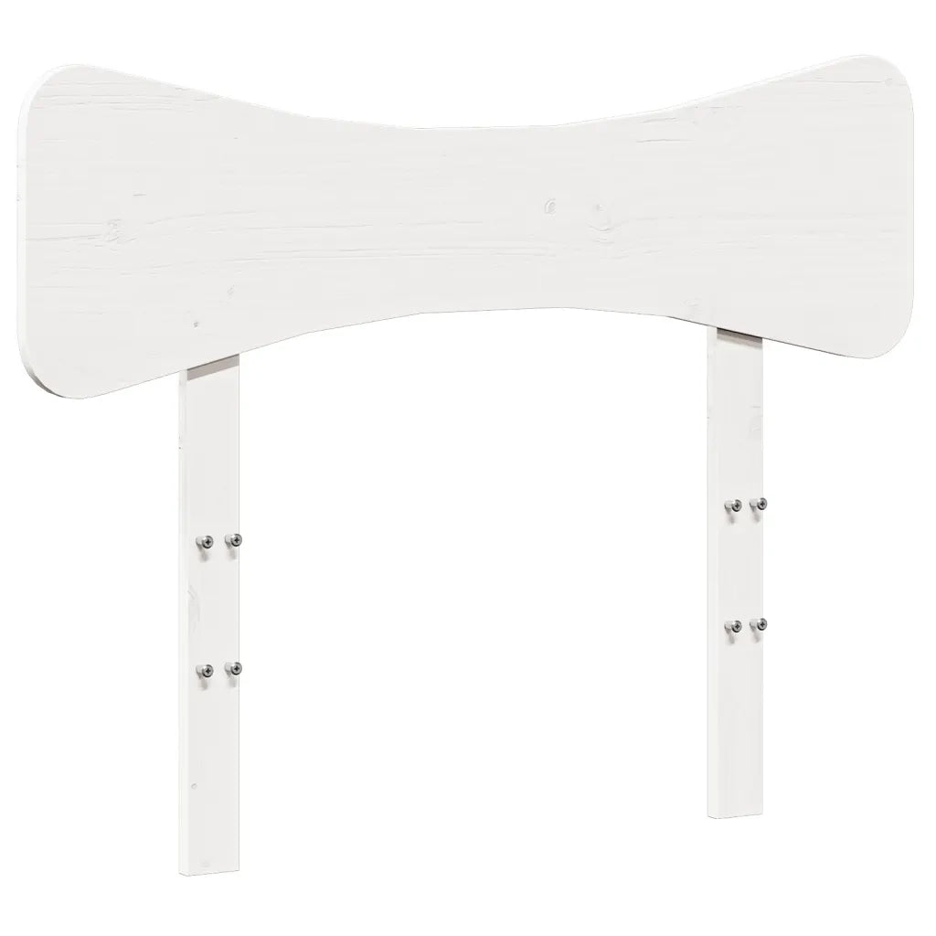 Letto singolo | Letto per adulti | Letto senza Materasso Bianco 90x190 cm in Legno Massello Pino