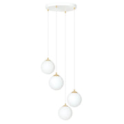 Lampadario Emibig Royal 4, 4xE14 bianco oro vetro