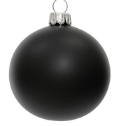 Box Da 4 Palline Di Natale Nera Opaca 10
