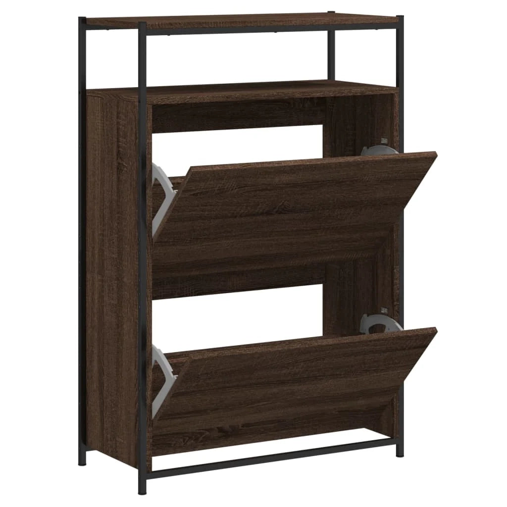 Scarpiera 75 x 34 x 112 cm in legno ingegnerizzato marrone 02_0043415