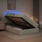 Letto con contenitore LED e materasso Grigio Chiaro 3459240