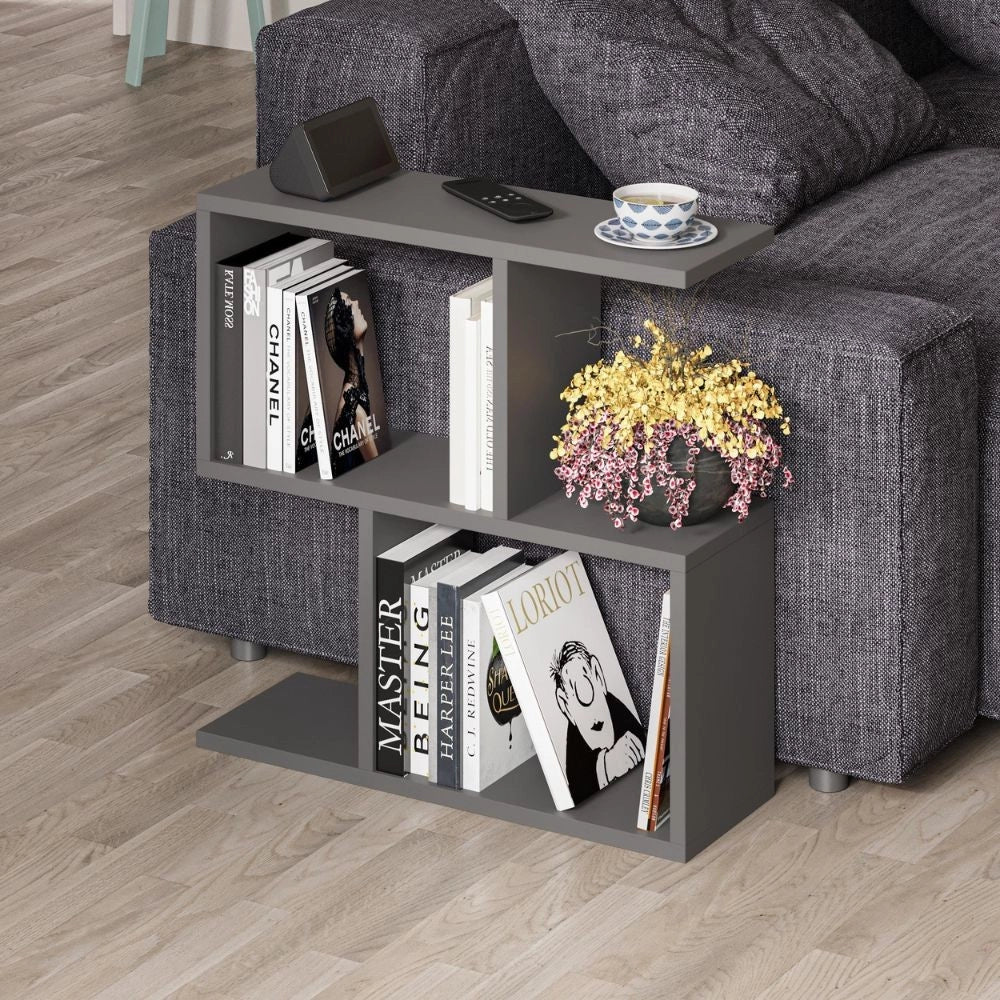 Tavolino da salotto antracite Homemania 60x19,5x60H – Design moderno e versatilità in un solo complemento d'arredo