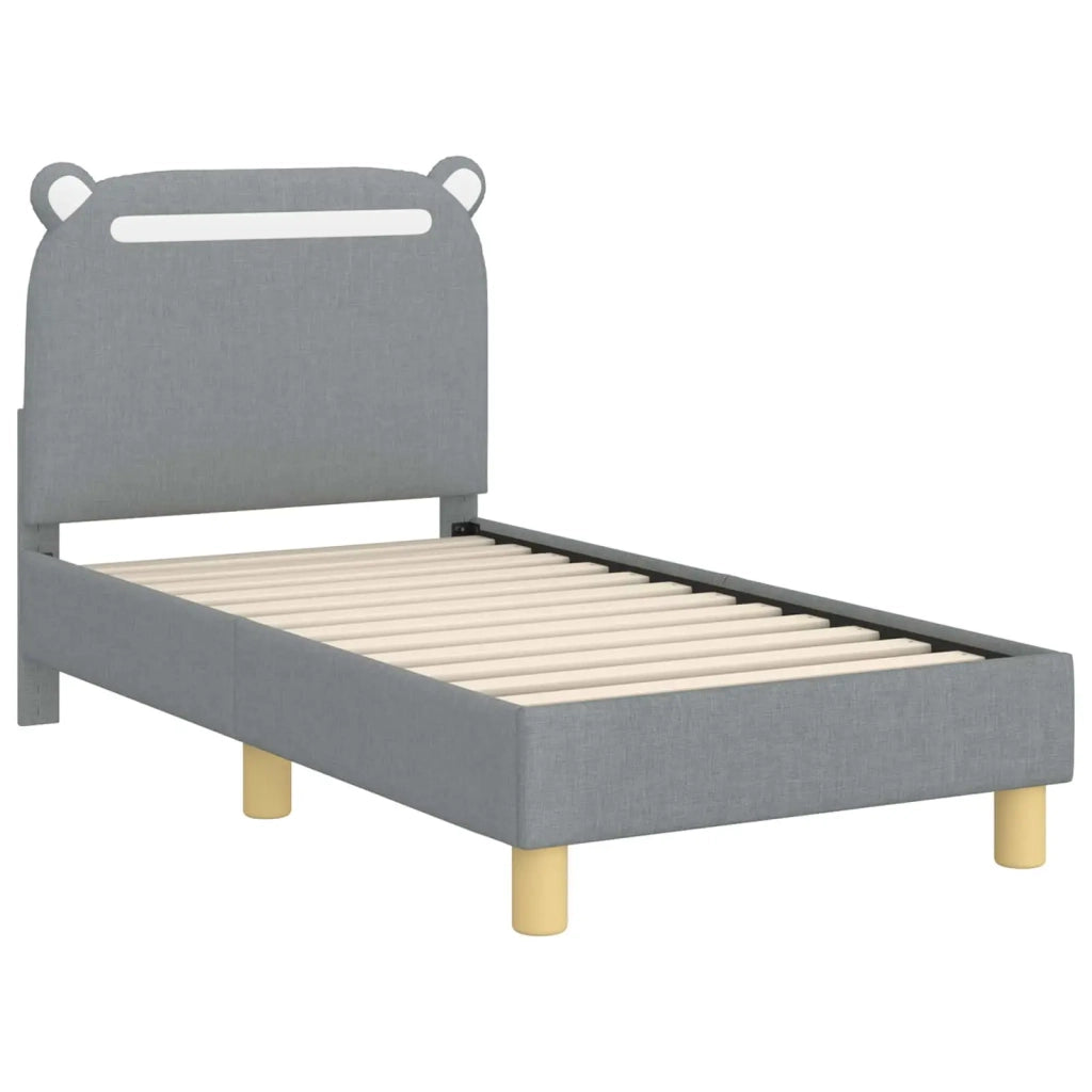 Struttura letto per bambini con testata Grigio chiaro Tessuto 42011204