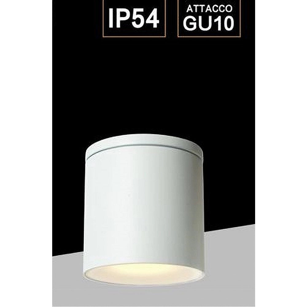 Trade Shop - Applique Da Soffitto A Cilindro Esterno Moderno Lampada Plafoniera Gu10 Ip54 H94 -