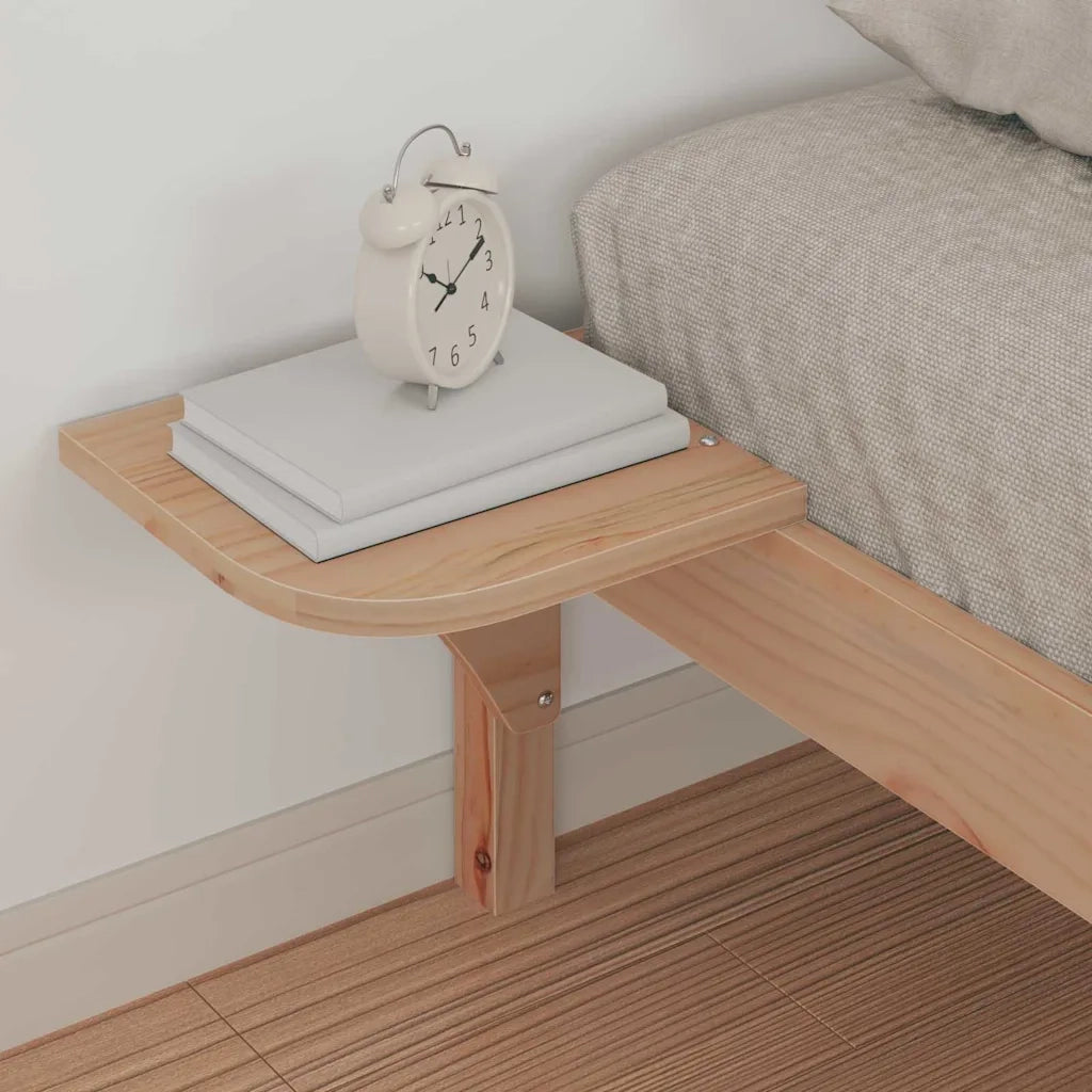 Letto con Tavolini Laterali Naturale 100 x 210 cm Pino massello 873223