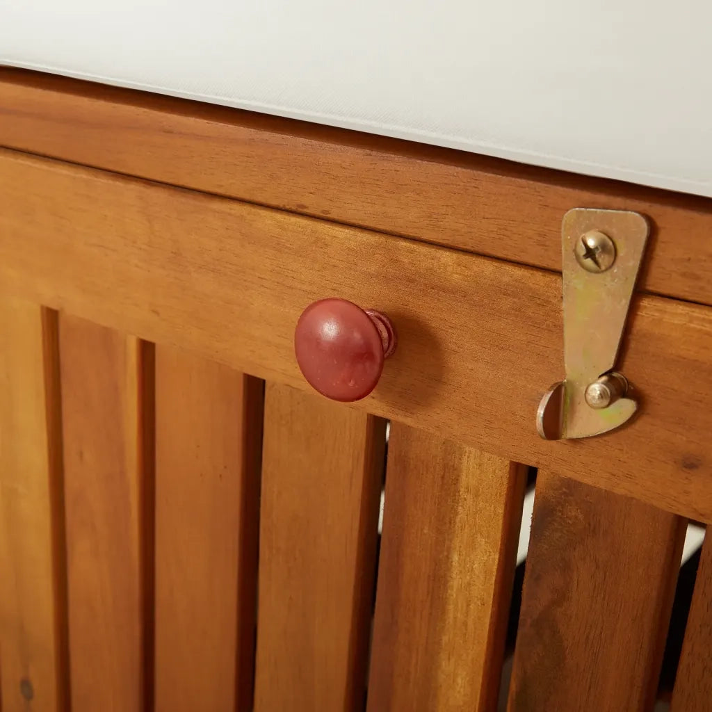 Cassapanca con Cuscino 148 cm in Legno Massello di Acacia 316737