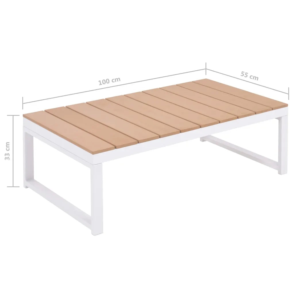 Set Divani da Giardino 5 pz con Cuscini in Alluminio e WPC cod mxl 36939