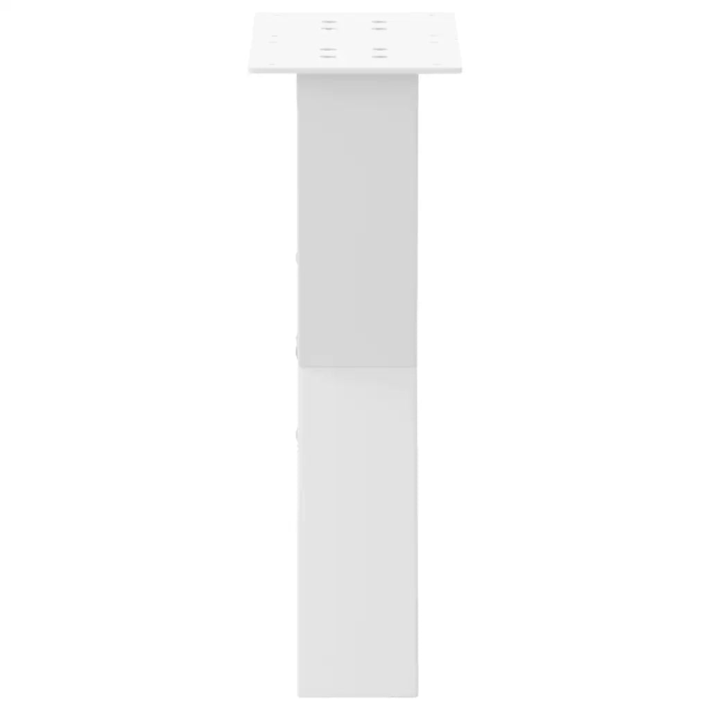 Gambe per Tavolino da Caffè a Forma di X 2 pz Bianche 28x(42-43) cm Acciaio 4012949