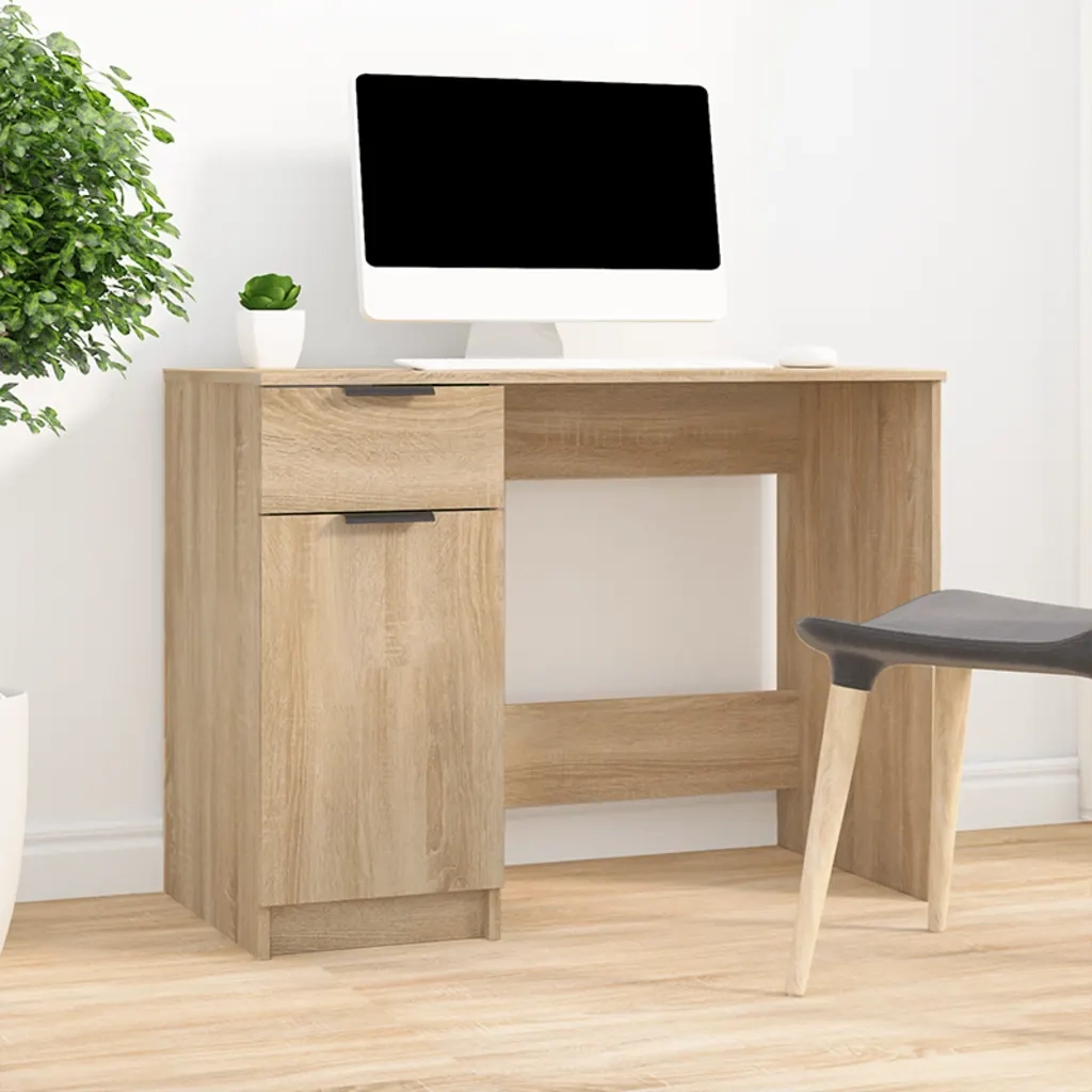 Scrivania | Tavolo da Ufficio Rovere Sonoma 100x50x75 cm in Legno Multistrato