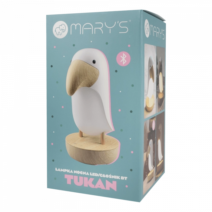 Lampada comodino Tukan bianca RGBW LED 2,7W Mary's