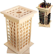 Organizzatore di archiviazione in legno per oli essenziali - Design rotante - Grande capacità