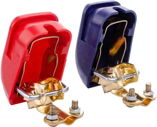 Connettori veloci - Disconnessione batteria - Copertura rosso e blu - Accessori auto
