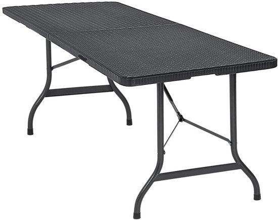 Tavolo pieghevole da buffet - Tavolo da picnic pieghevole - 180x75cm - Tavolo da campeggio - Tavolo da festa - Tavolo essenziale