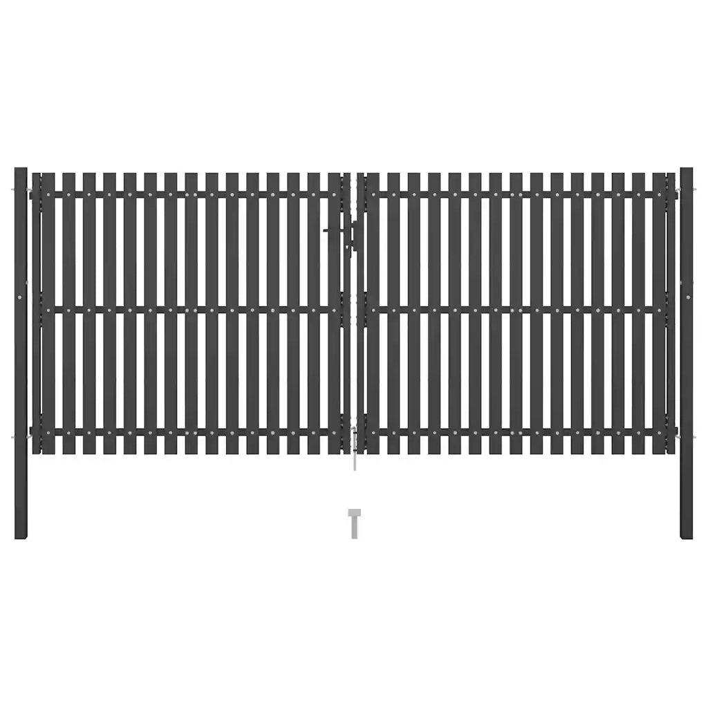 Cancello per Recinzione in Acciaio 4x2 m Antracite cod mxl 41439