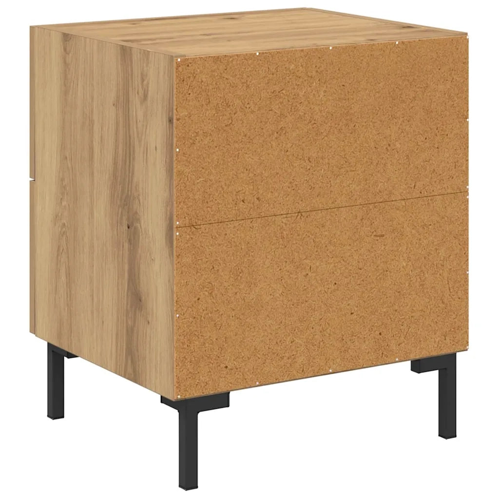 Armadio da Notte 2 pcs Rovere artigianale 40 x 35 x 47,5 cm 882016