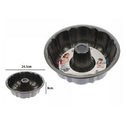 Trade Shop - Stampo Teglia Tortiera Per Dolce Torta Ciambella Antiaderente Tondo 24,5cm 59949 -